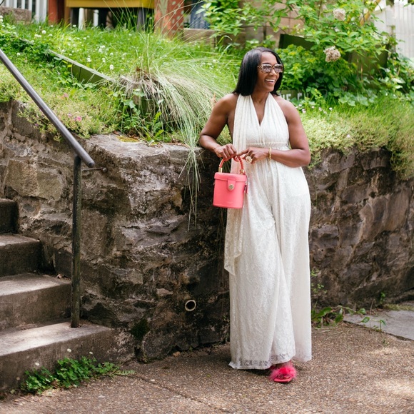 Lace Your Fears Wide-Leg Halter Maxi Jumpsuit – Size 6- - Picture 5 of 15